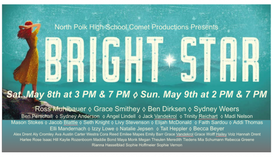 North Polks 2021 spring musical production, Bright Star
https://sites.google.com/northpolk.org/bright-star/home
