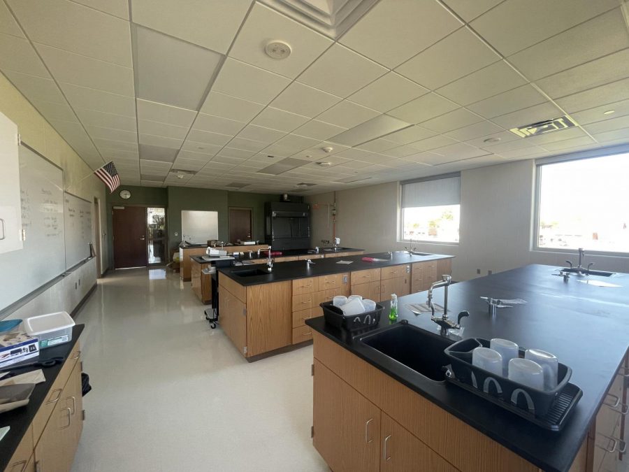 Kim Kult's new laboratory that is next to her classroom area. 