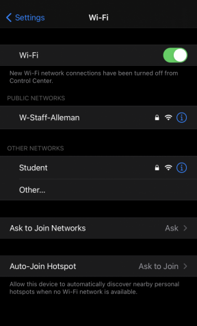 Before the student WIFI was terminated, students had the option to connect to a password free network. Now they are unable to access any network to utilize their non school commissioned devices. 
