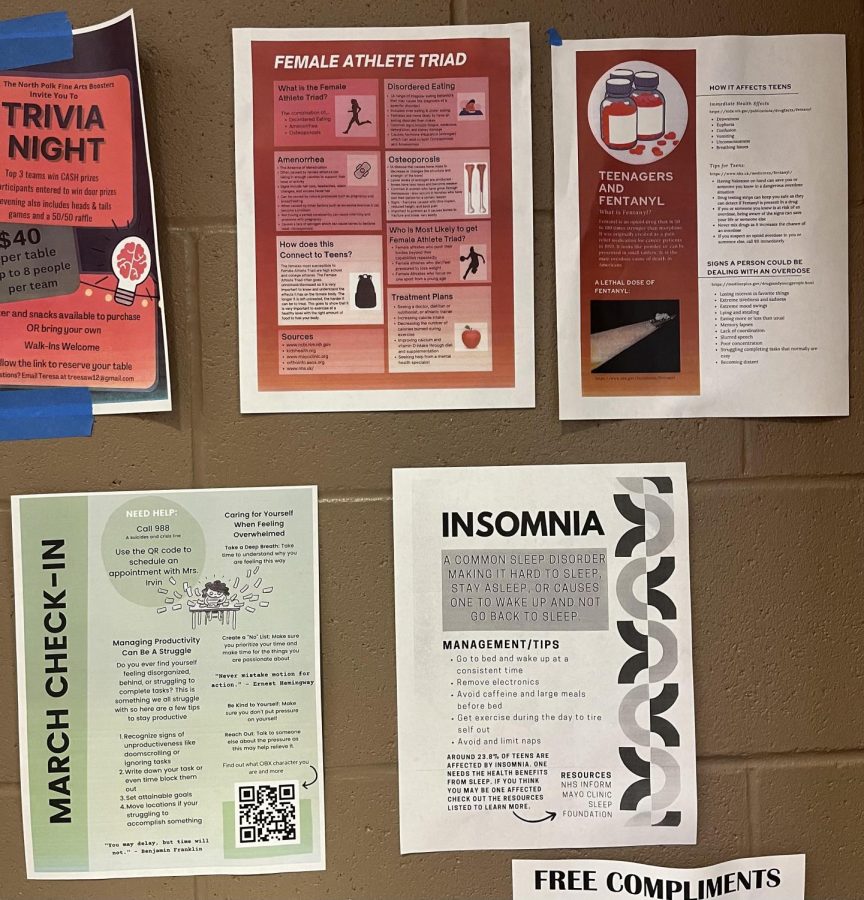 Some examples of the posters found near the commons of the cafeteria.