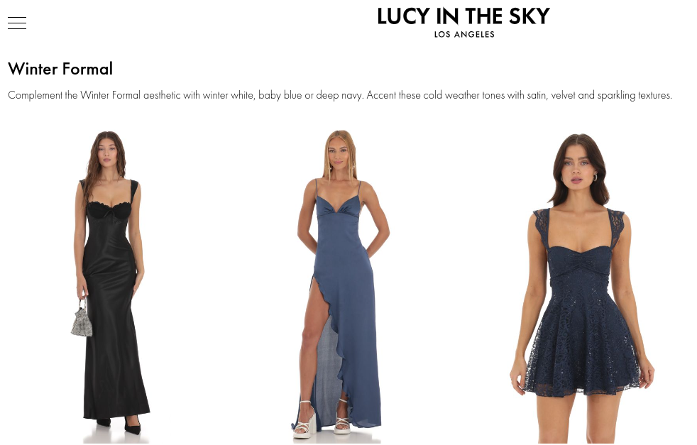 Image of Lucy In The Sky Winter Formal page.