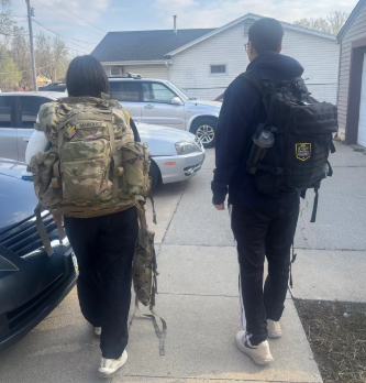 My brother and I as we left for his first ever drill for the Iowa Army National Guard. 